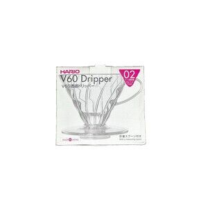Hario V60 Plastic Coffee Dripper, Size 02, Clear